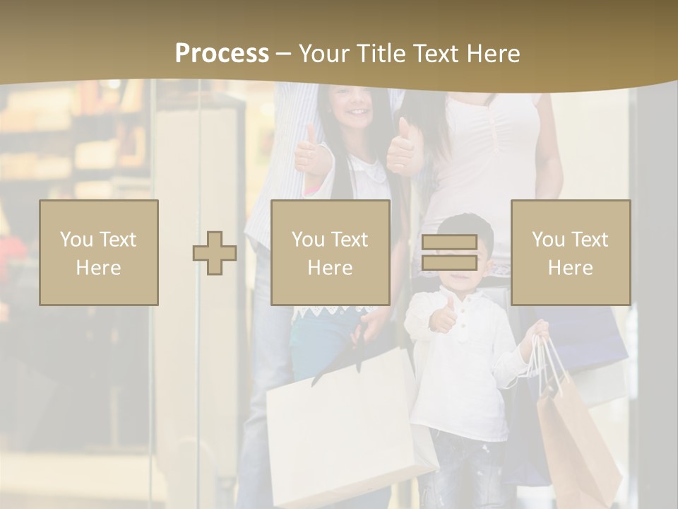 Shopping Happy Smiling PowerPoint Template
