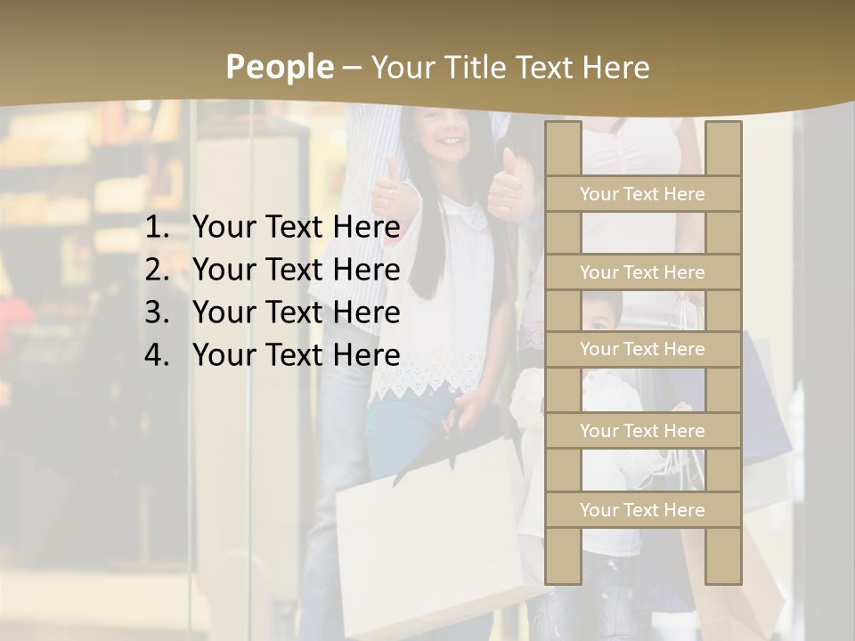 Shopping Happy Smiling PowerPoint Template