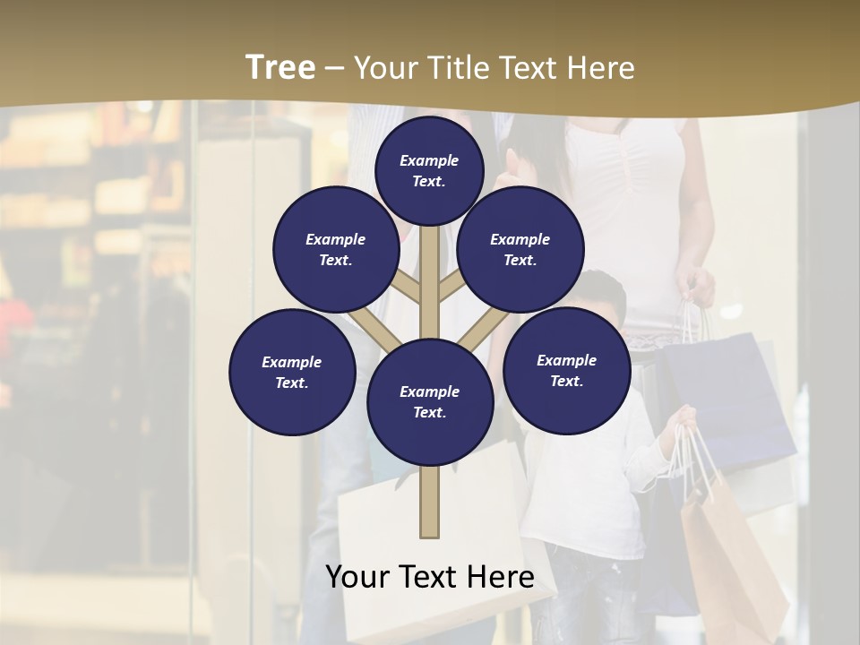 Shopping Happy Smiling PowerPoint Template