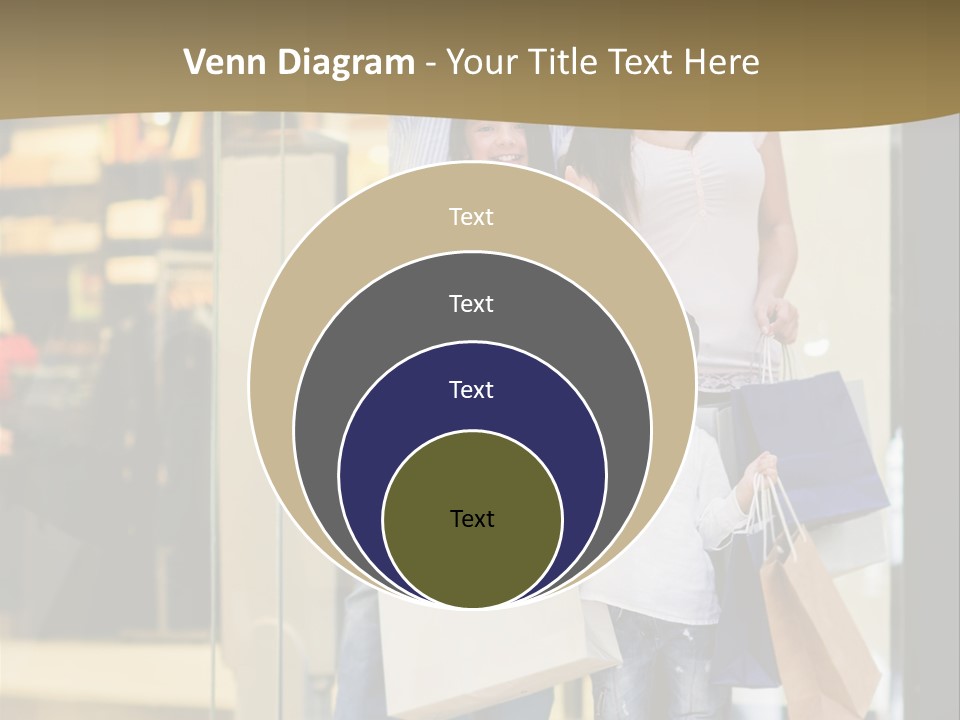 Shopping Happy Smiling PowerPoint Template