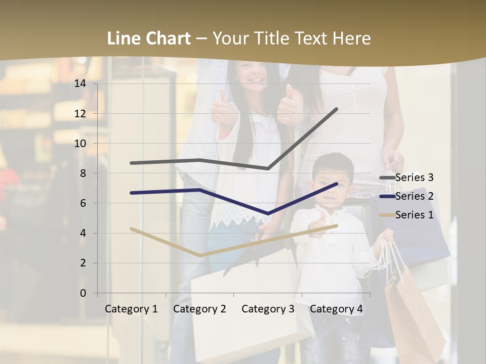 Shopping Happy Smiling PowerPoint Template