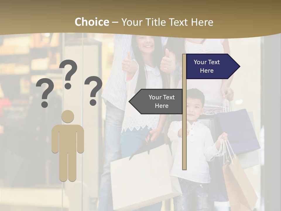 Shopping Happy Smiling PowerPoint Template