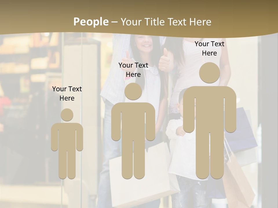 Shopping Happy Smiling PowerPoint Template