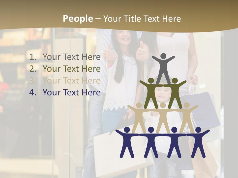 Shopping Happy Smiling PowerPoint Template