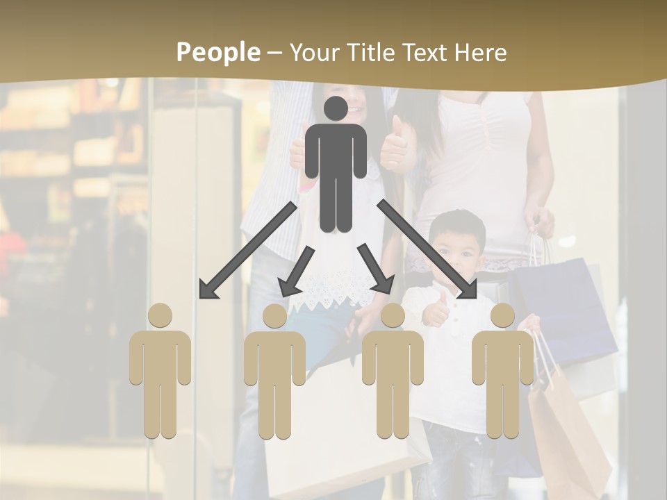 Shopping Happy Smiling PowerPoint Template