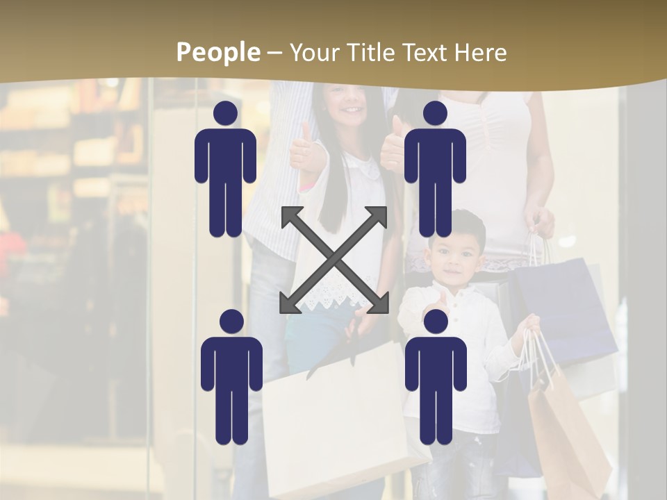 Shopping Happy Smiling PowerPoint Template