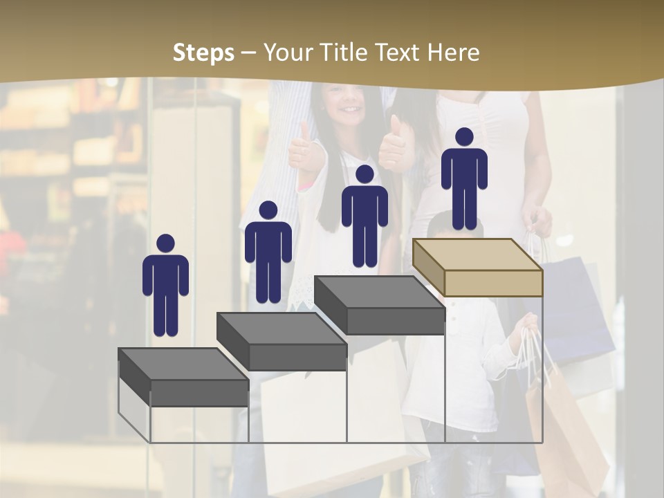 Shopping Happy Smiling PowerPoint Template