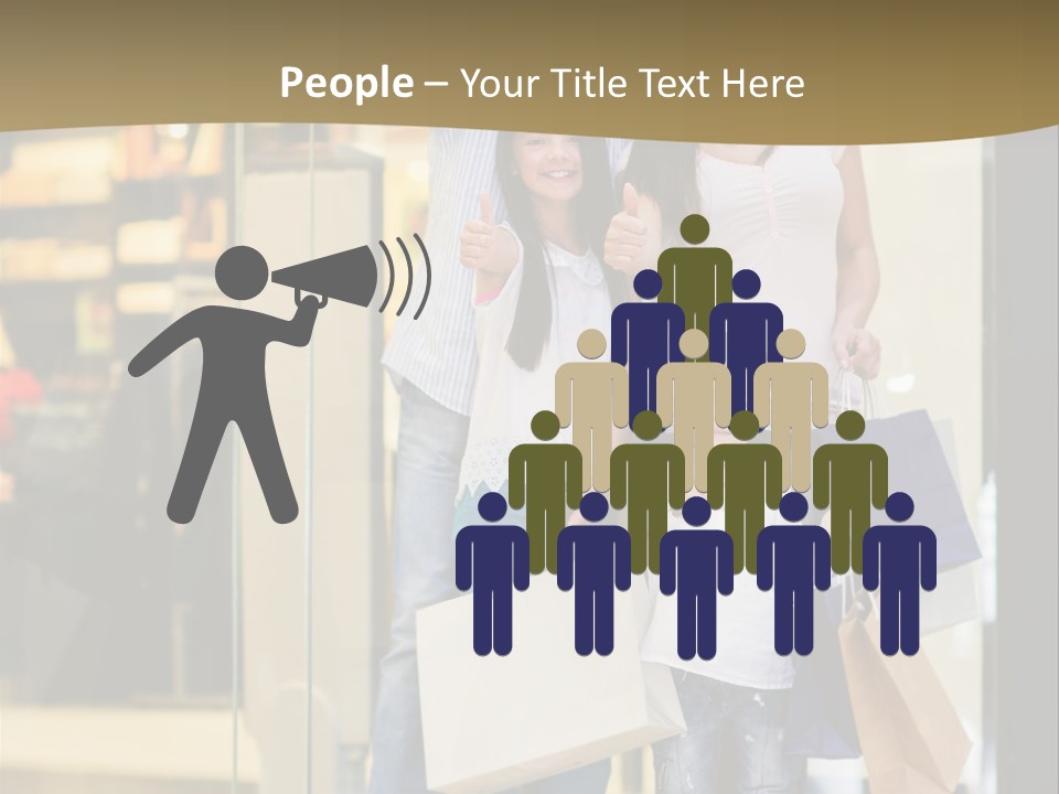 Shopping Happy Smiling PowerPoint Template