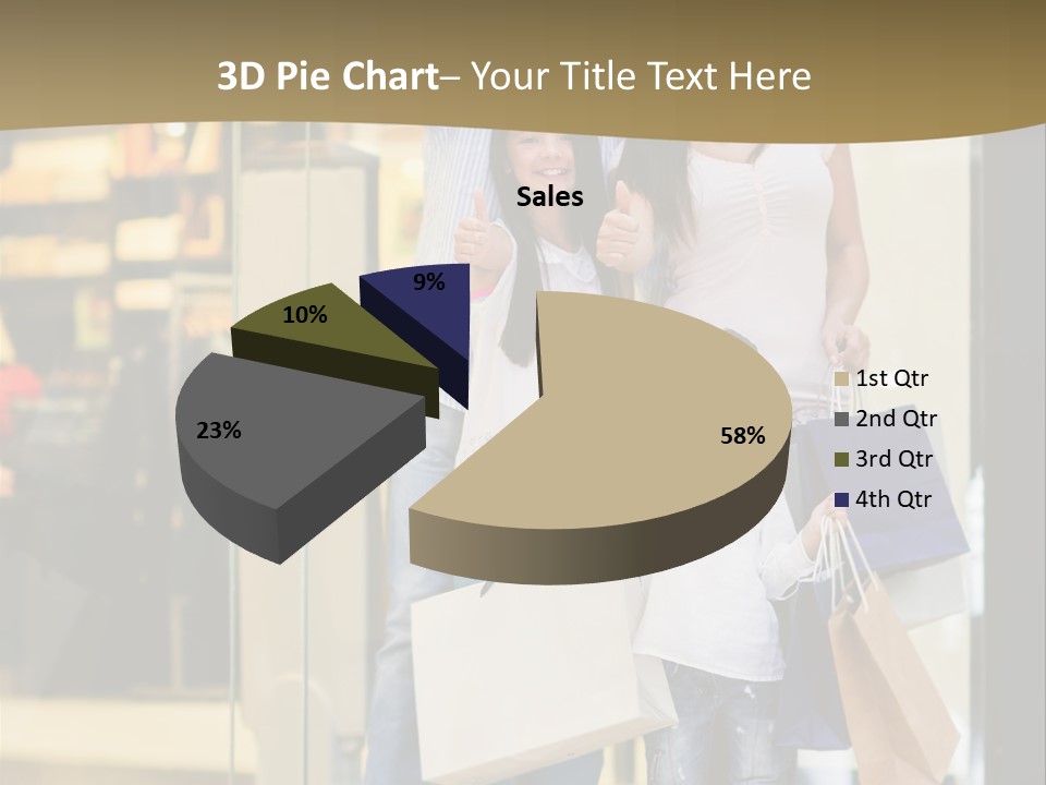 Shopping Happy Smiling PowerPoint Template