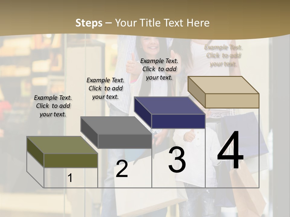 Shopping Happy Smiling PowerPoint Template