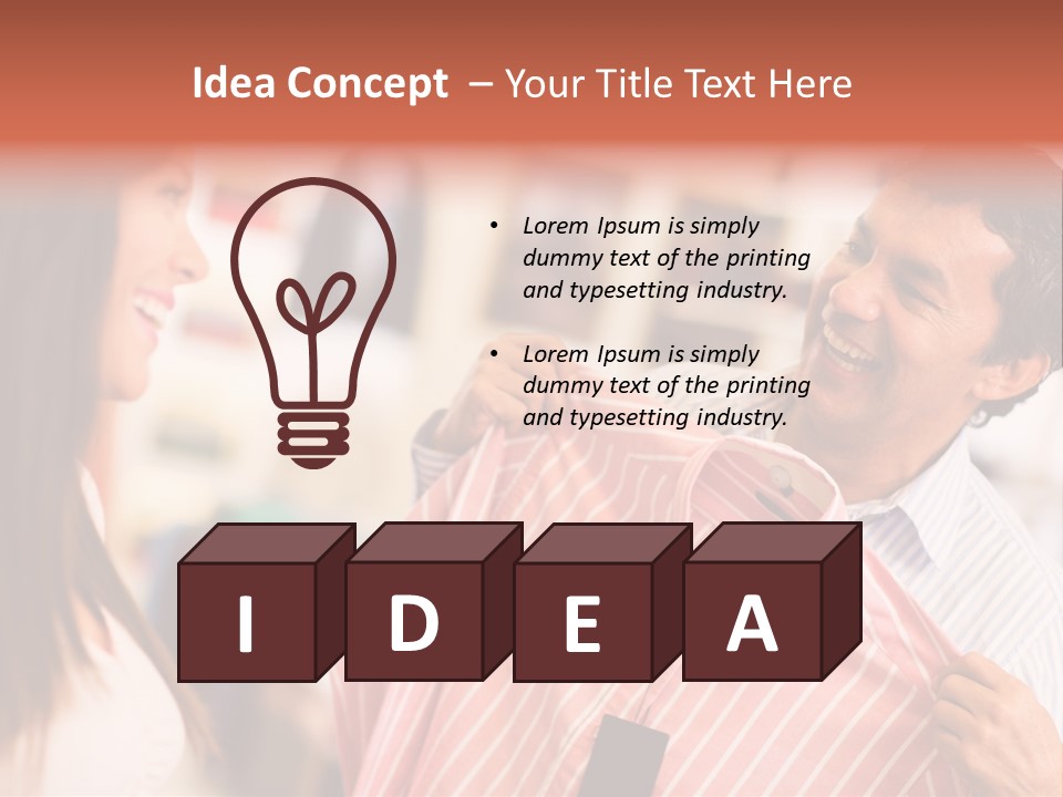 Husband Try Shopper PowerPoint Template
