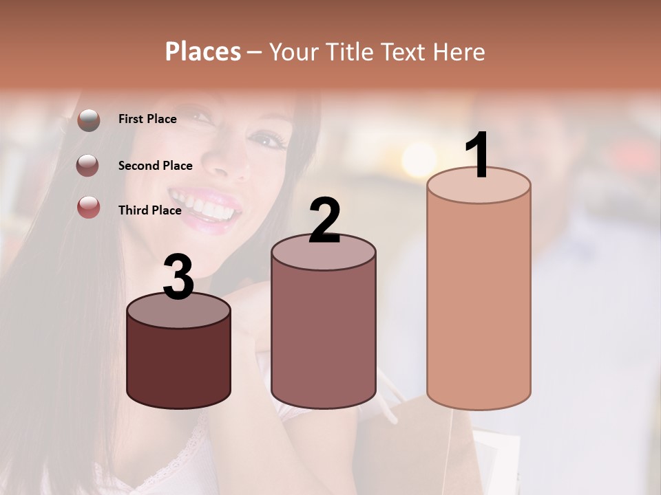 Excitement Mall Smiling PowerPoint Template