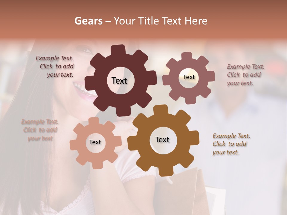 Excitement Mall Smiling PowerPoint Template