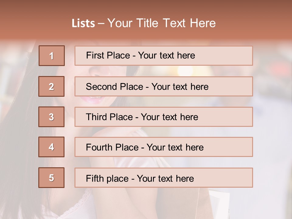 Excitement Mall Smiling PowerPoint Template