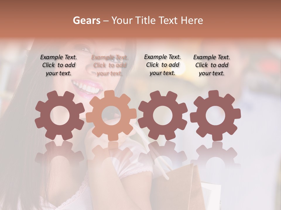 Excitement Mall Smiling PowerPoint Template