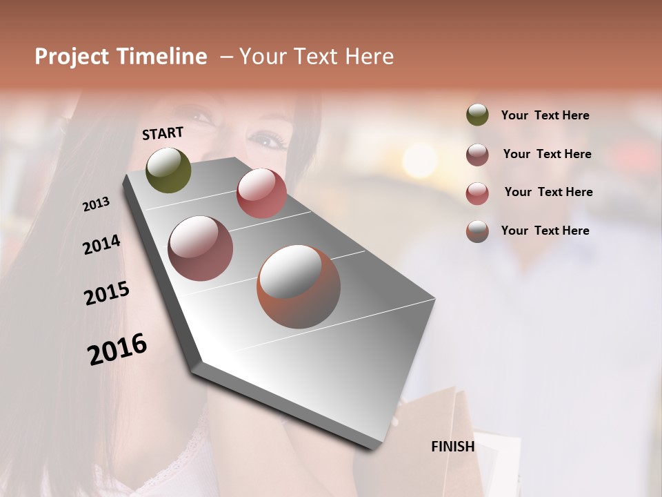 Excitement Mall Smiling PowerPoint Template