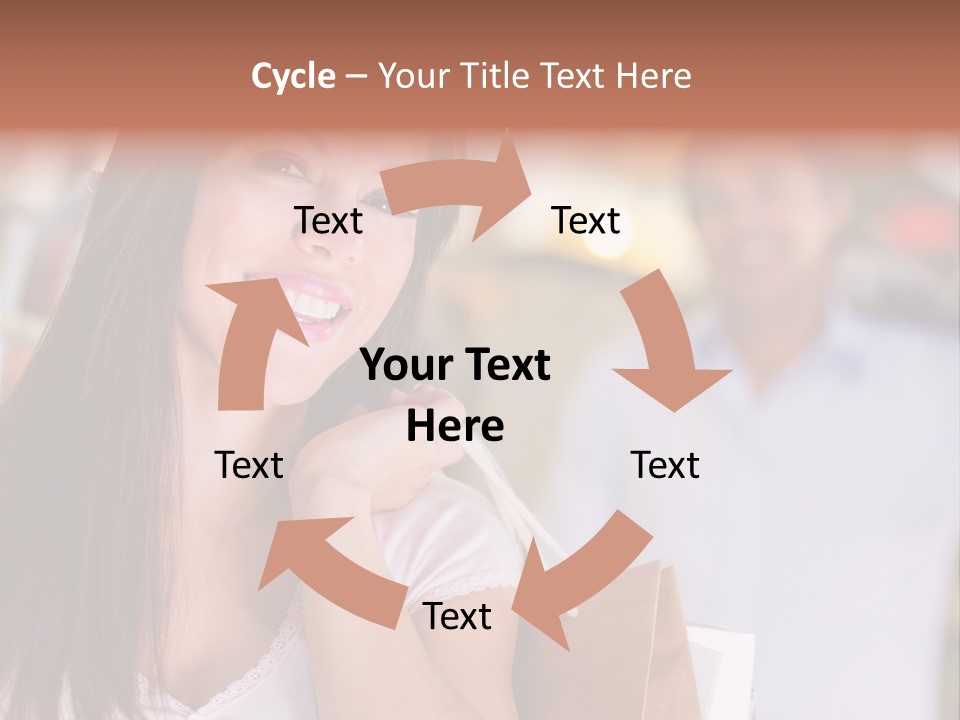 Excitement Mall Smiling PowerPoint Template