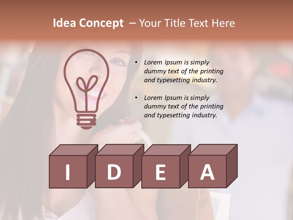 Excitement Mall Smiling PowerPoint Template