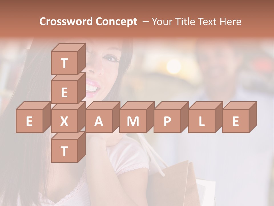 Excitement Mall Smiling PowerPoint Template