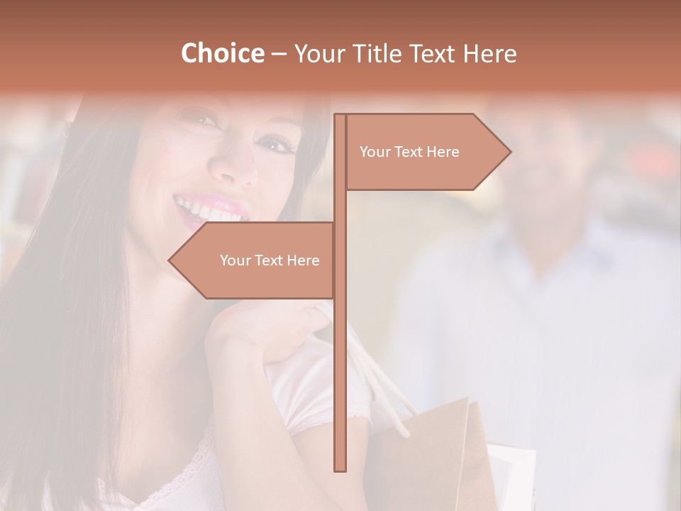 Excitement Mall Smiling PowerPoint Template