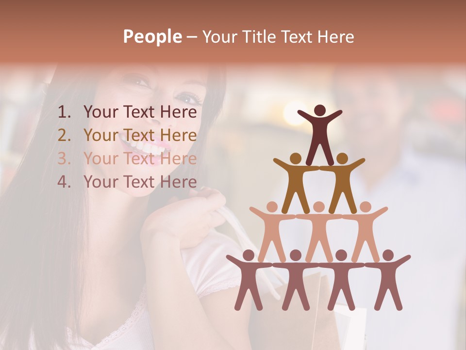 Excitement Mall Smiling PowerPoint Template