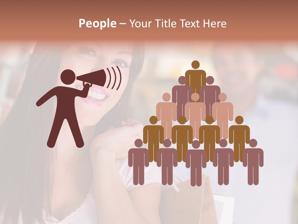 Excitement Mall Smiling PowerPoint Template