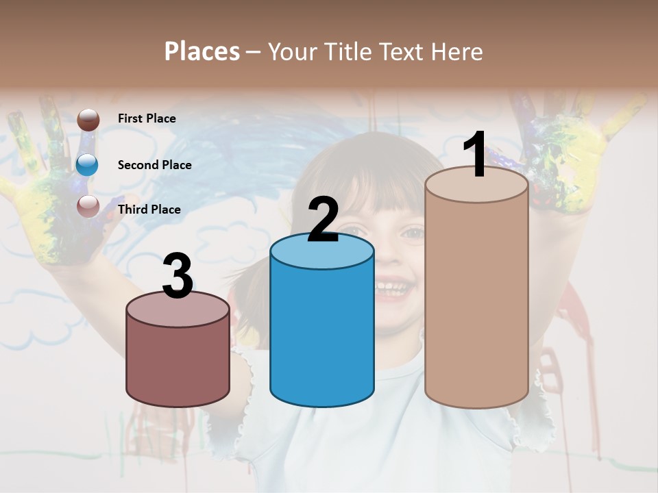 Playful One Little Girl PowerPoint Template