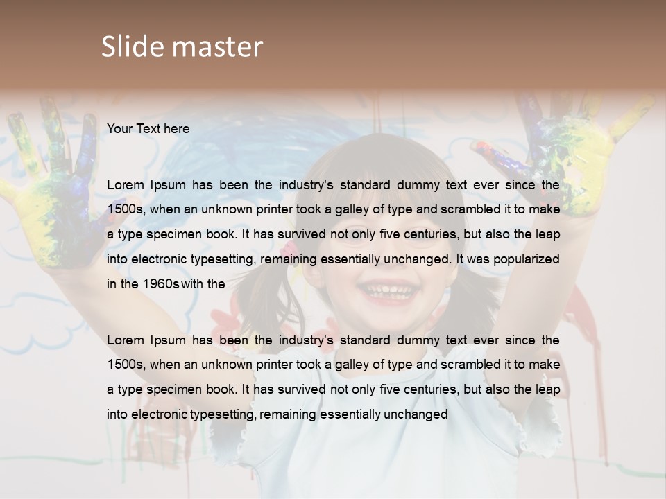 Playful One Little Girl PowerPoint Template