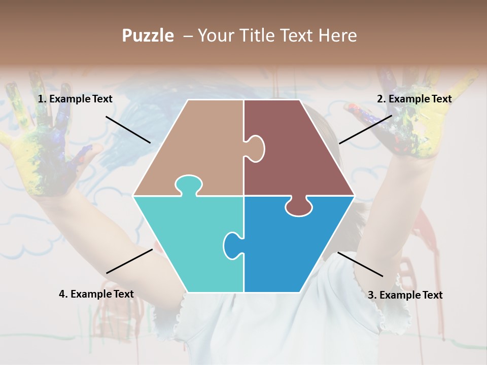 Playful One Little Girl PowerPoint Template