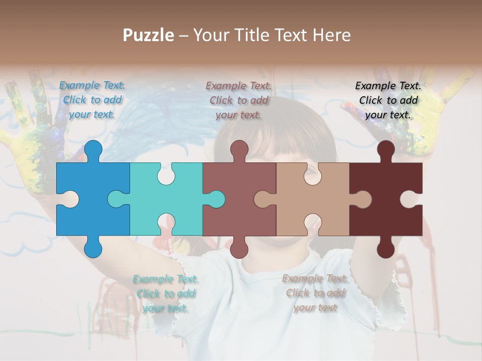 Playful One Little Girl PowerPoint Template