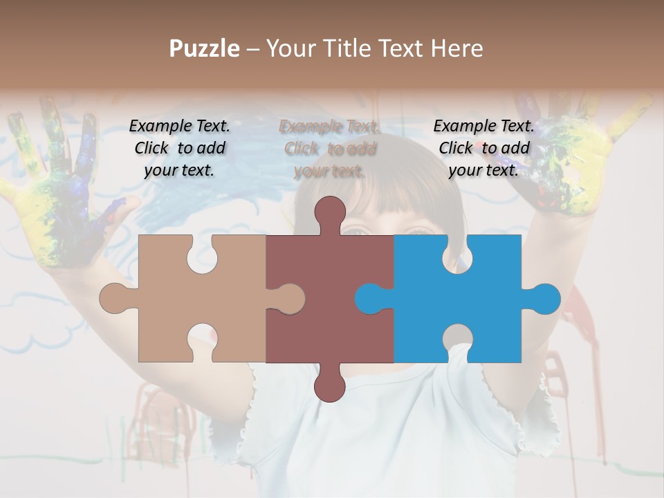 Playful One Little Girl PowerPoint Template