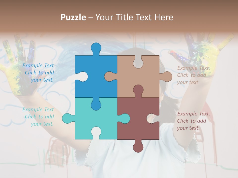 Playful One Little Girl PowerPoint Template