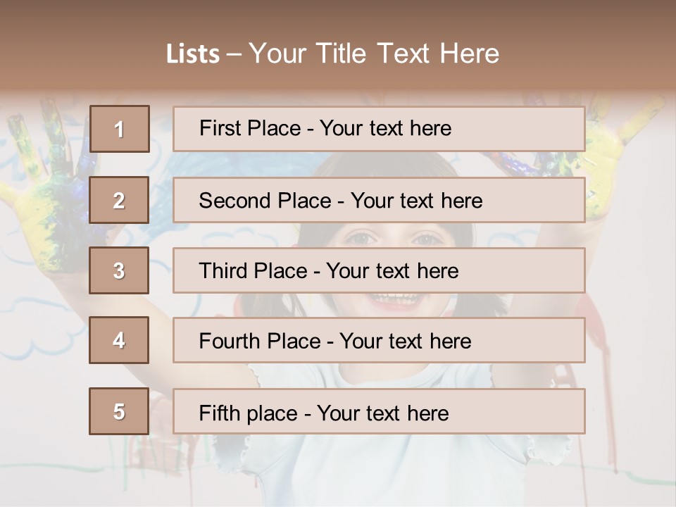 Playful One Little Girl PowerPoint Template