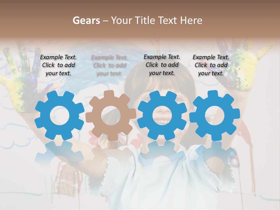 Playful One Little Girl PowerPoint Template