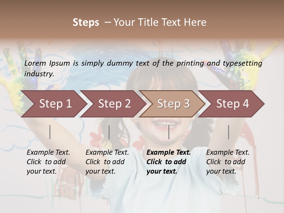 Playful One Little Girl PowerPoint Template