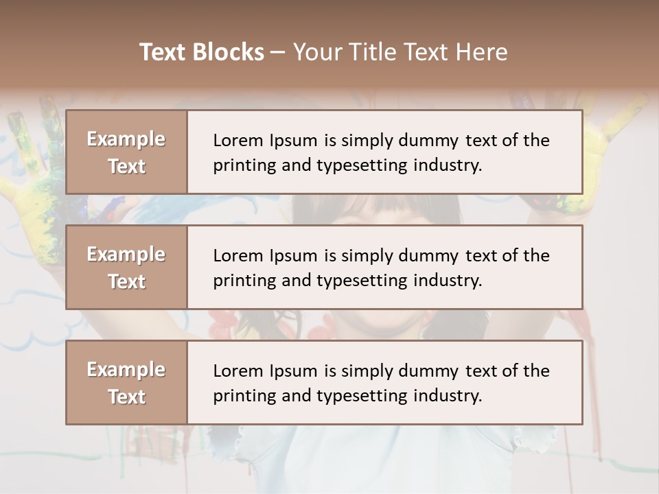 Playful One Little Girl PowerPoint Template