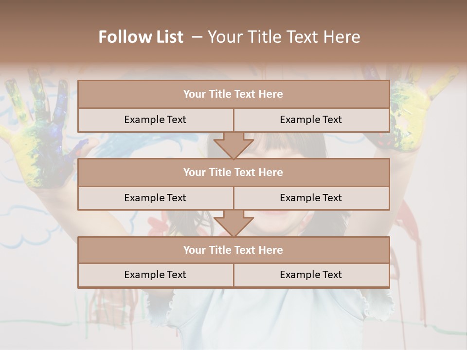 Playful One Little Girl PowerPoint Template