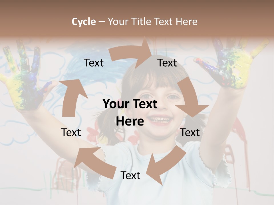 Playful One Little Girl PowerPoint Template
