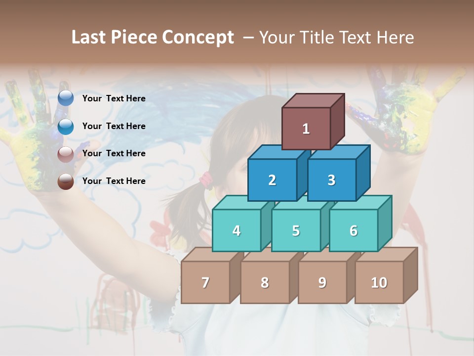 Playful One Little Girl PowerPoint Template