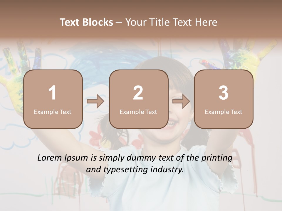 Playful One Little Girl PowerPoint Template