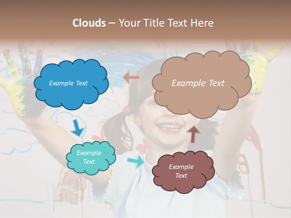 Playful One Little Girl PowerPoint Template