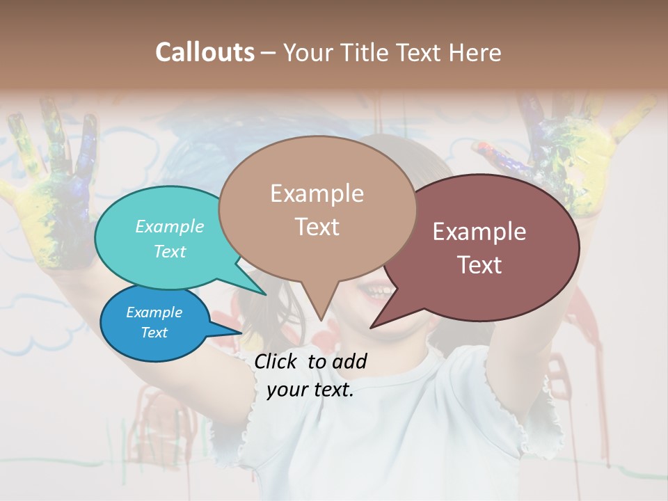 Playful One Little Girl PowerPoint Template