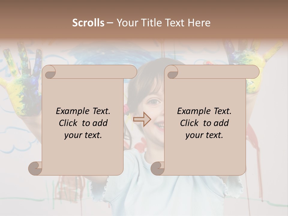 Playful One Little Girl PowerPoint Template
