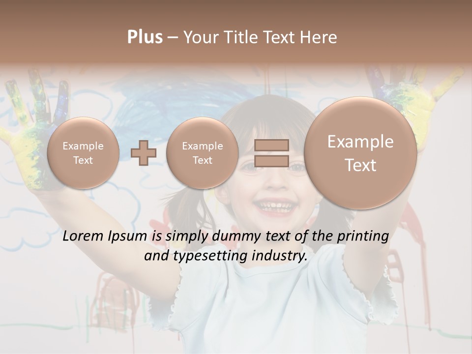 Playful One Little Girl PowerPoint Template