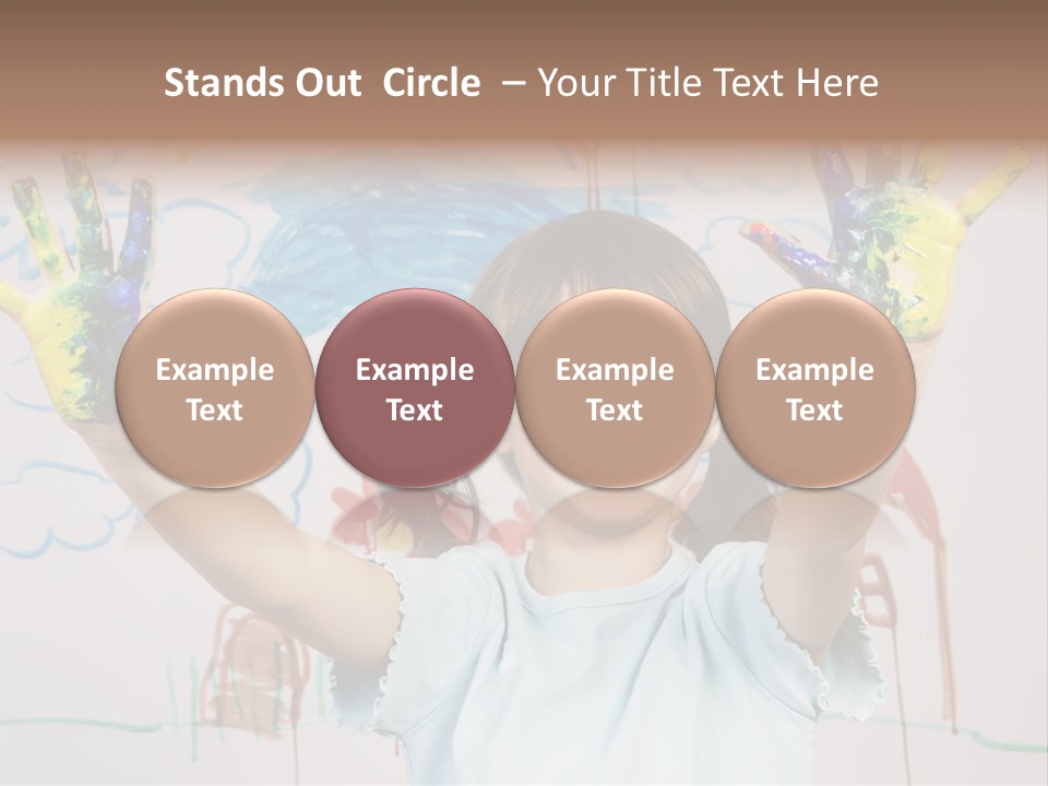Playful One Little Girl PowerPoint Template
