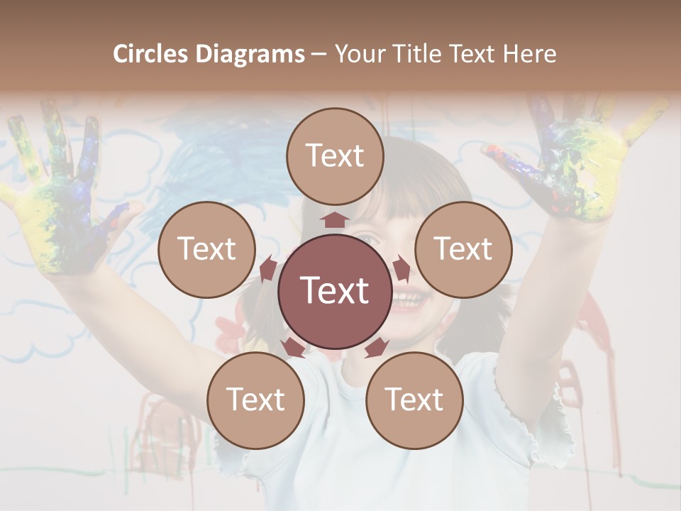 Playful One Little Girl PowerPoint Template