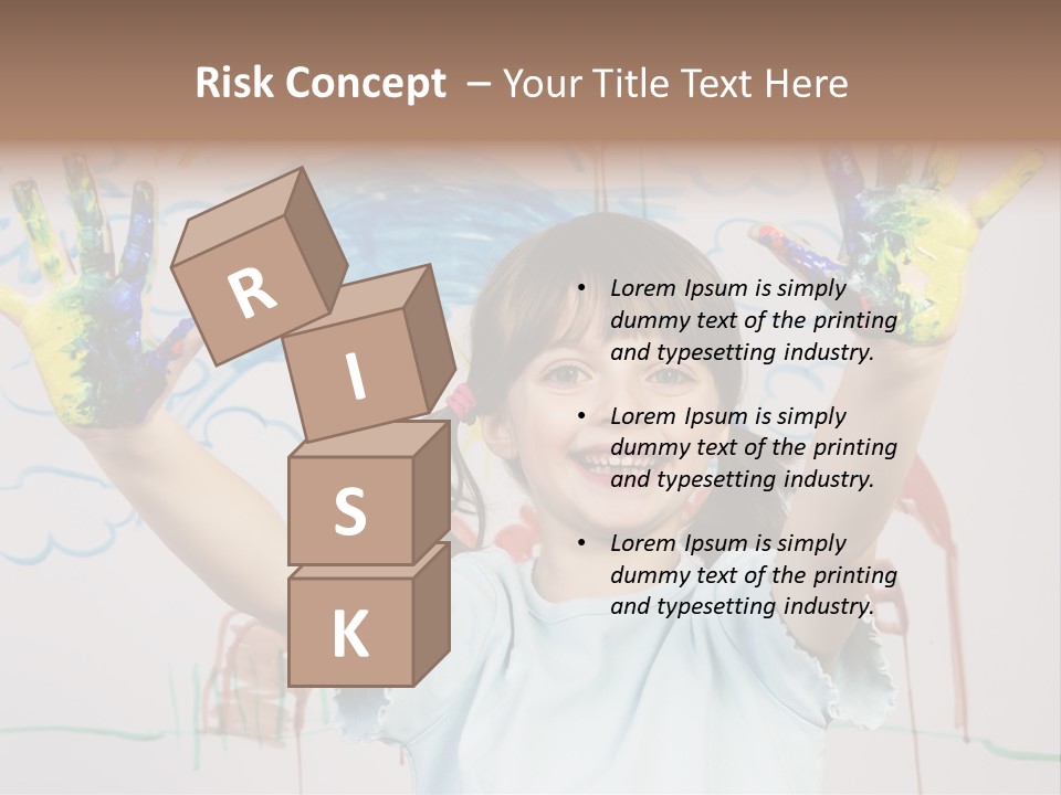 Playful One Little Girl PowerPoint Template