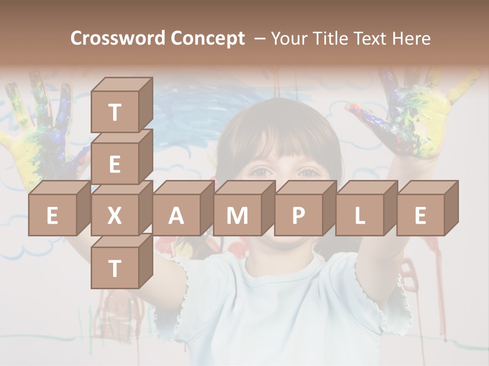 Playful One Little Girl PowerPoint Template