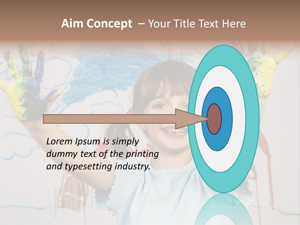 Playful One Little Girl PowerPoint Template