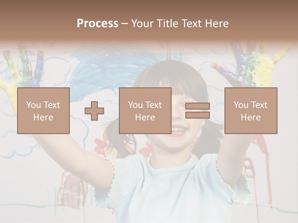 Playful One Little Girl PowerPoint Template